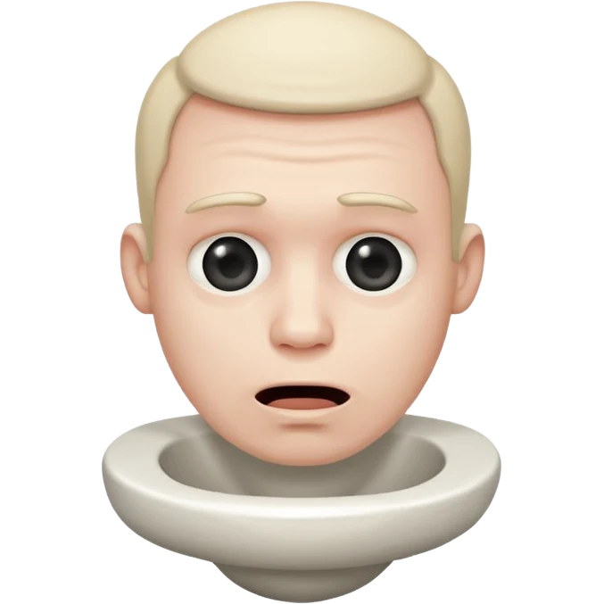 Random guys head sticking out of a toilet emoji