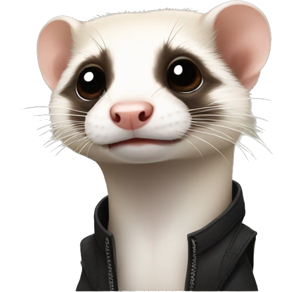 realistic ferret as elon musk emoji