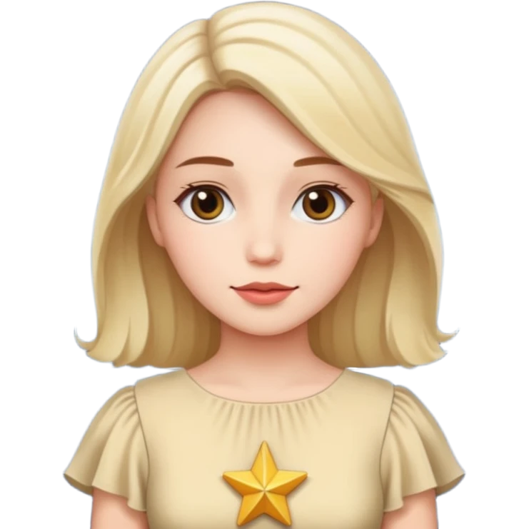 Real star face with a 👗⭐️ emoji