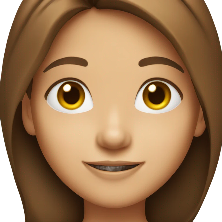 smiling girl with brown hair emoji