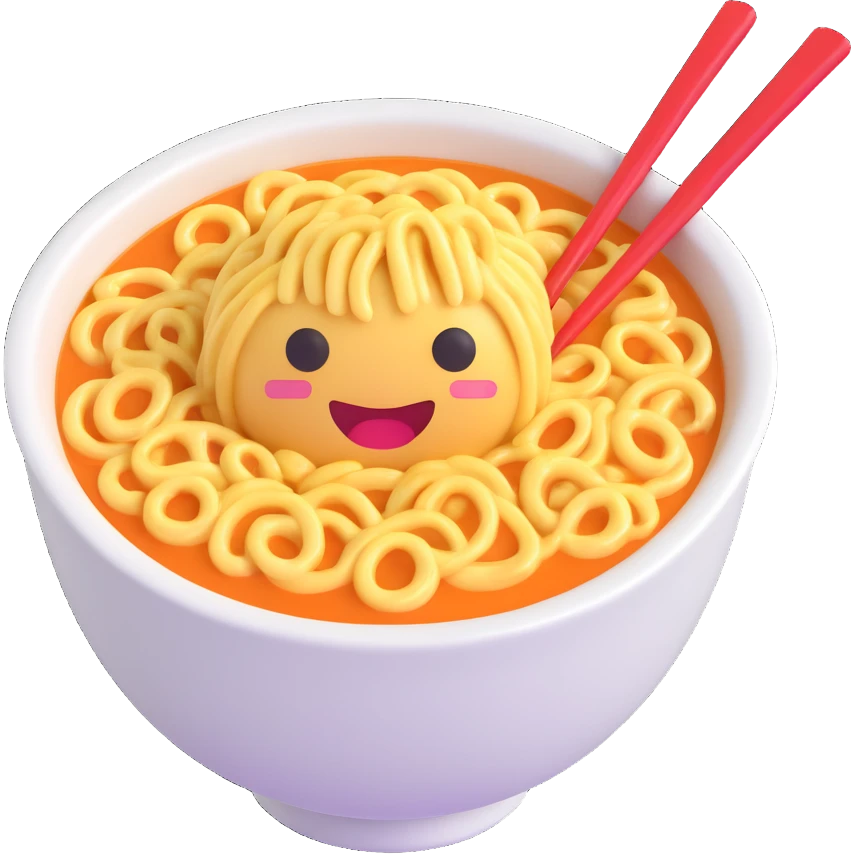 라면 (ramen) emoji emoji