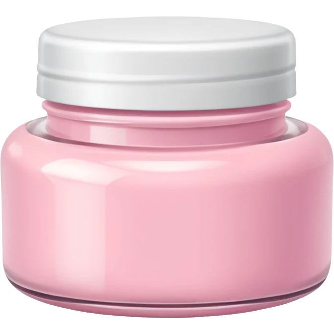 a pastel small cosmetic round jar emoji