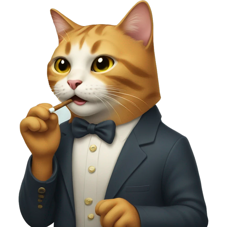 cat smoking cigarette emoji
