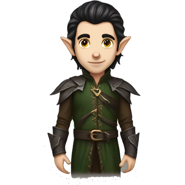 dark hair male elf fantasy emoji