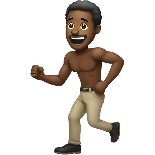 black man shaking butt emoji