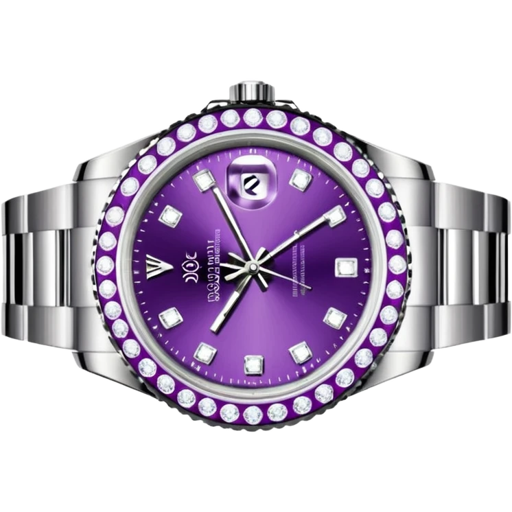 Shine Purple Diamond Rolex emoji