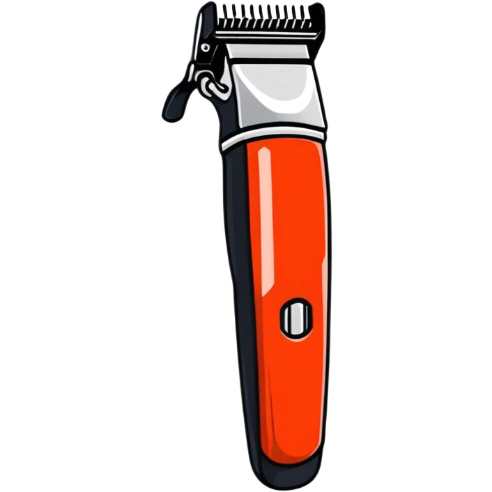 cartoon sticker style barber trimmer emoji