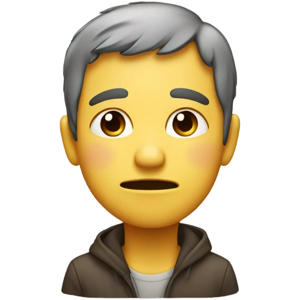 Sad but happy face emoji