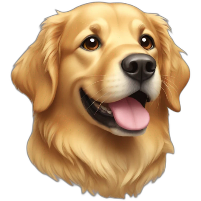 a golden retriever  emoji