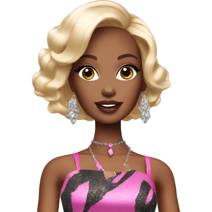 glamorous black barbie  emoji