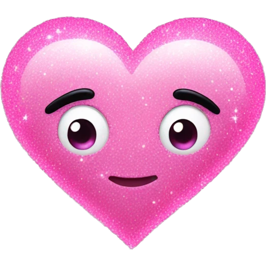 pink sparkly heart emoji