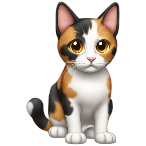 Calico Cat Full Body emoji