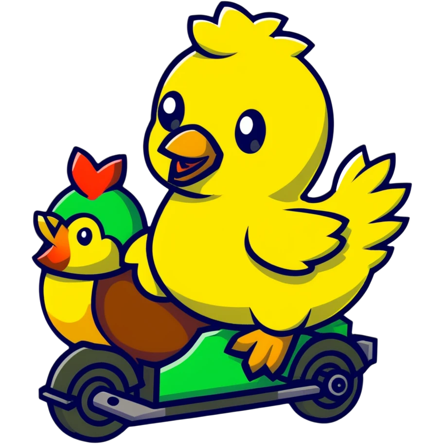 Minecraft creeper riding a chicken emoji