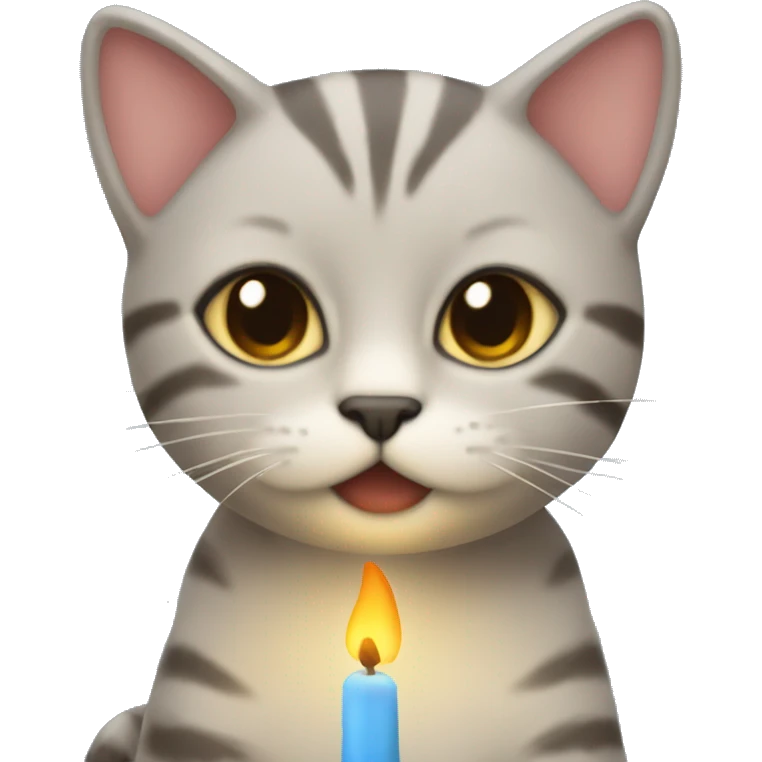 GATITO CON UNA VELA emoji