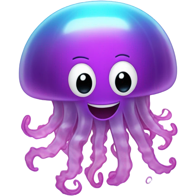 A happy jellyfish emoji