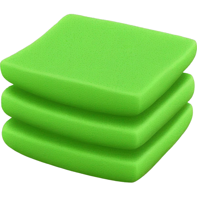 green flat square dish sponge emoji