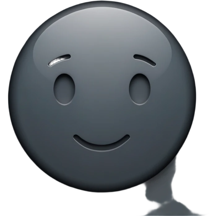 dark grey circle emoji