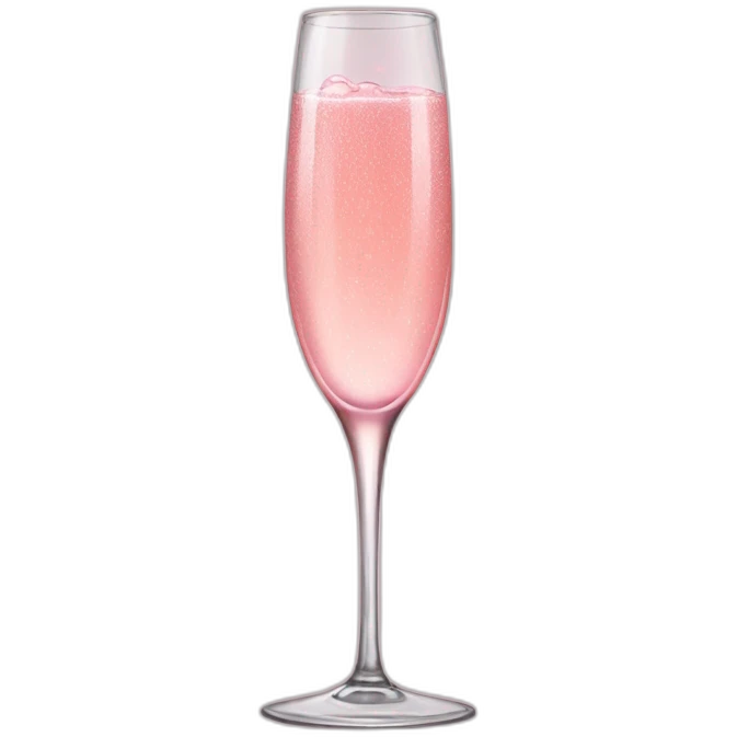 Pink champagne emoji