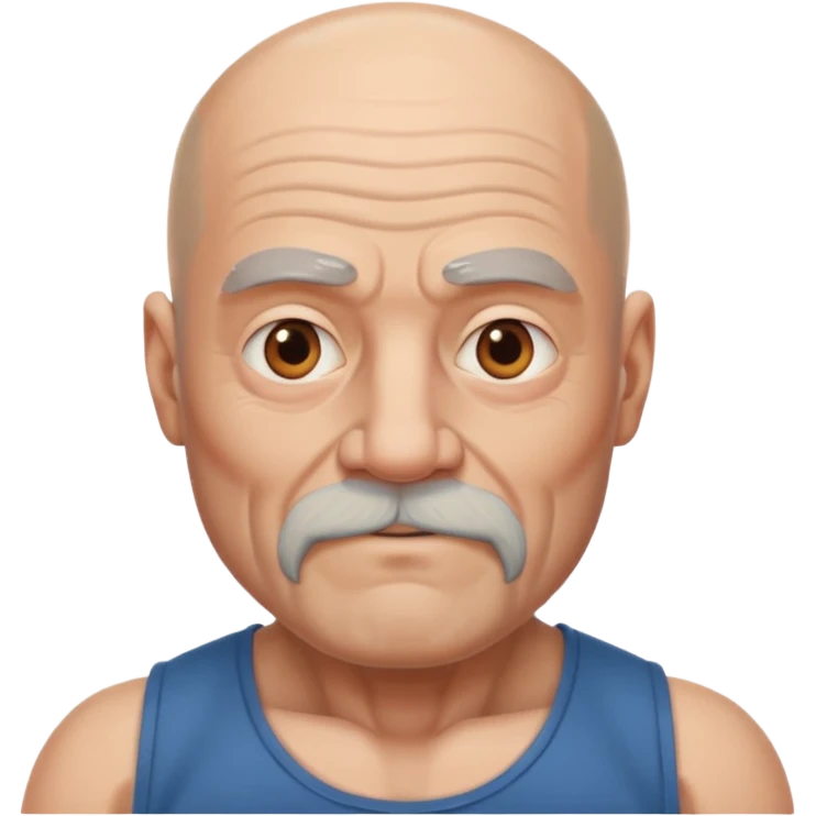 Bald old guy with musclrs emoji