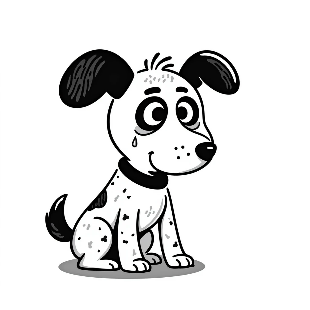 crying dog emoji