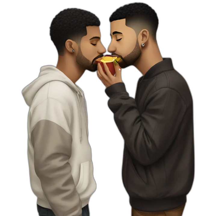 drake kissing 21 savage emoji