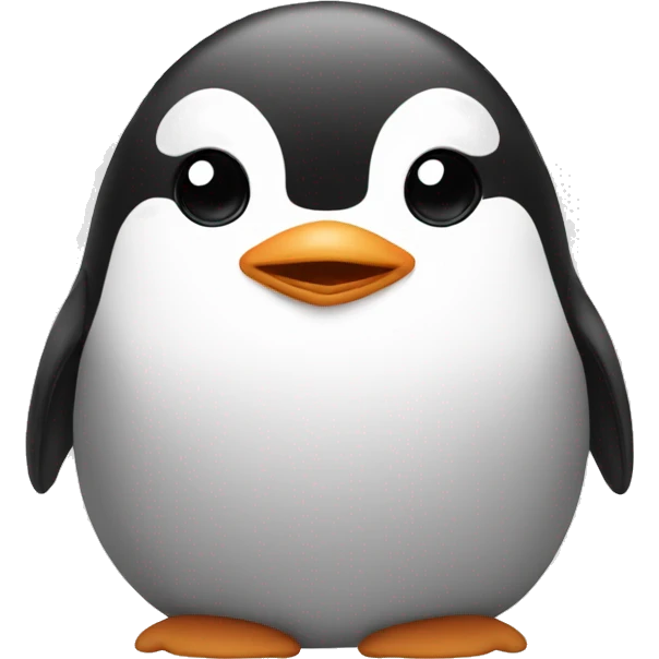 a fat baby penguin with brownish fur emoji