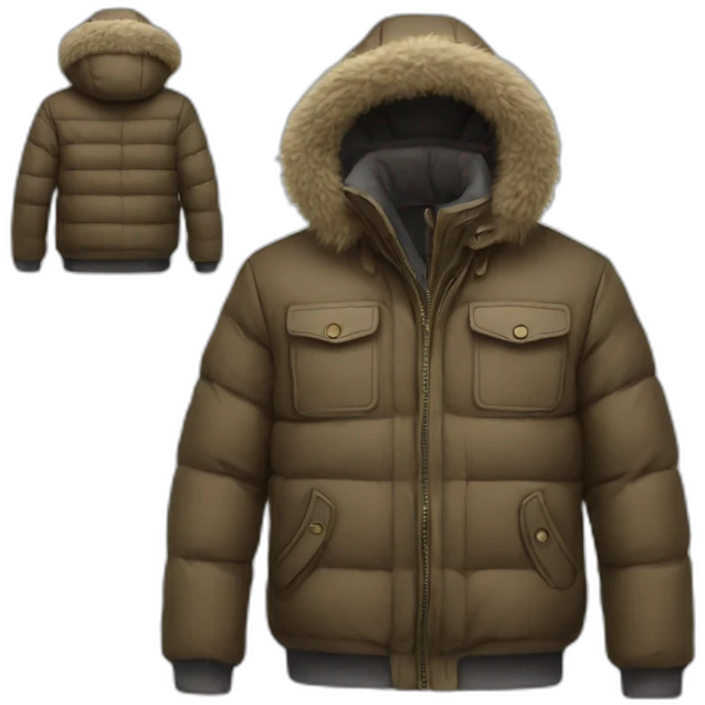 Winter jacket, thank you emoji
