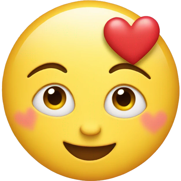 emoji face with hearts emoji