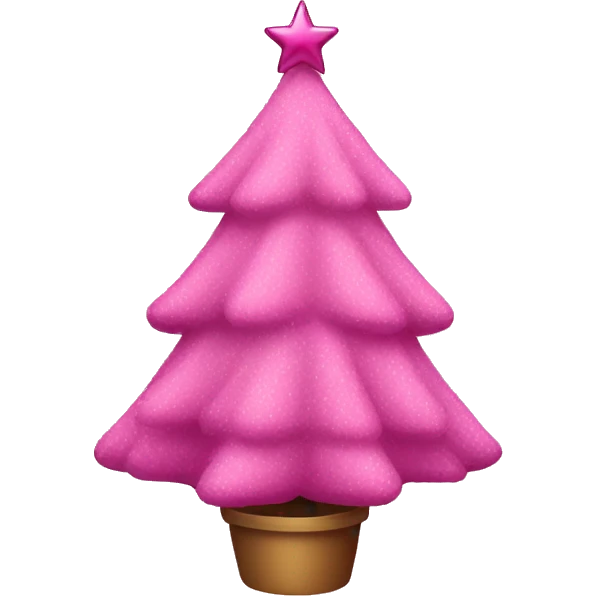 Pink Christmas tree emoji