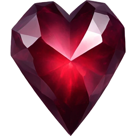 dark red crystal heart emoji