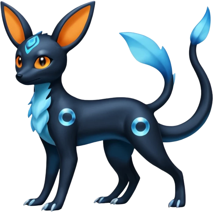 Shiny Umbreon-Amaura-Salandit-Fakémon-fusion (full body) emoji