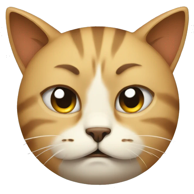 sad and angry cat emoji