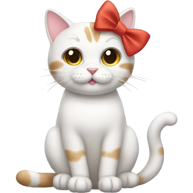 Cat with a bow emoji