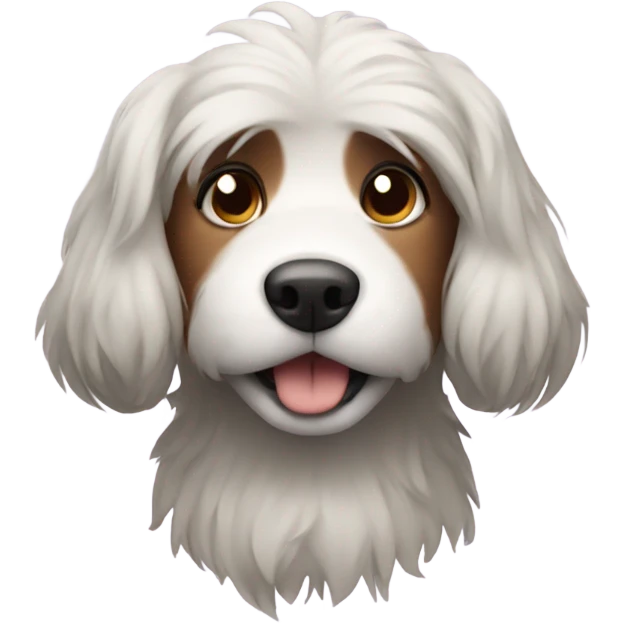 Dog with hair emoji