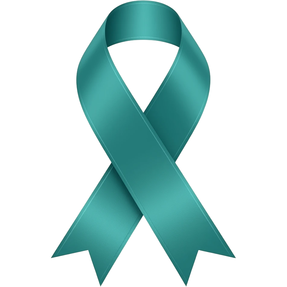 teal ribbon emoji