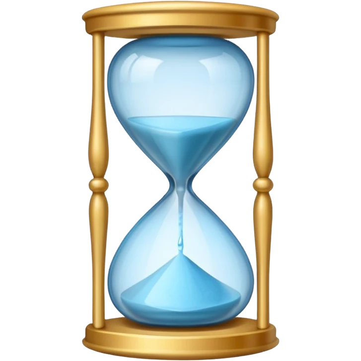 checkmark fading into an hourglass emoji emoji