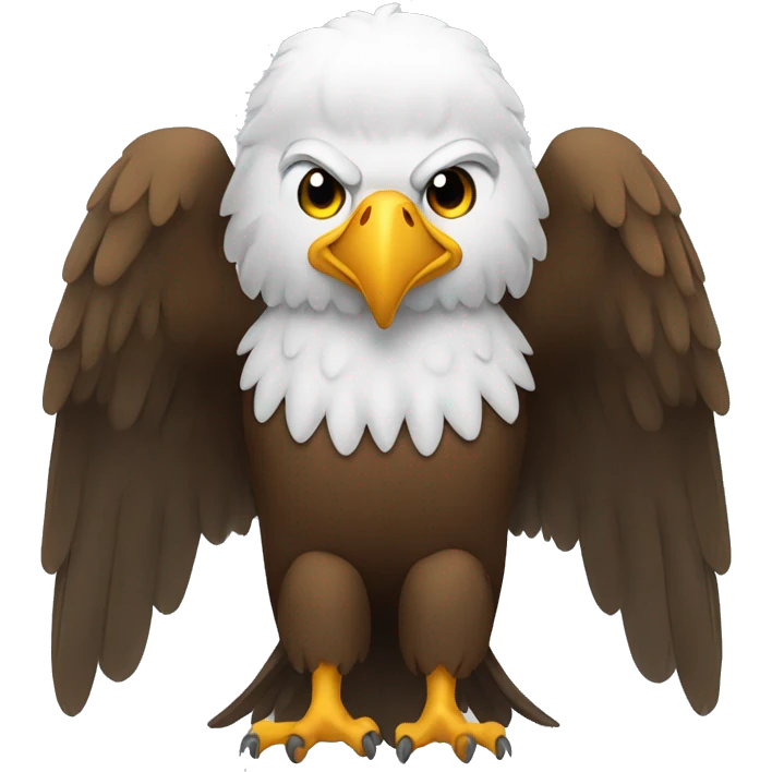 front view of eagle with wings spread out emoji