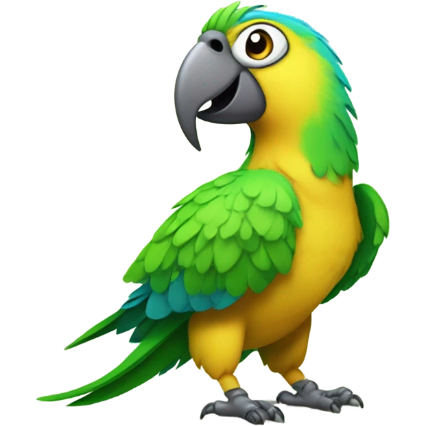 the cutest little parrot emoji