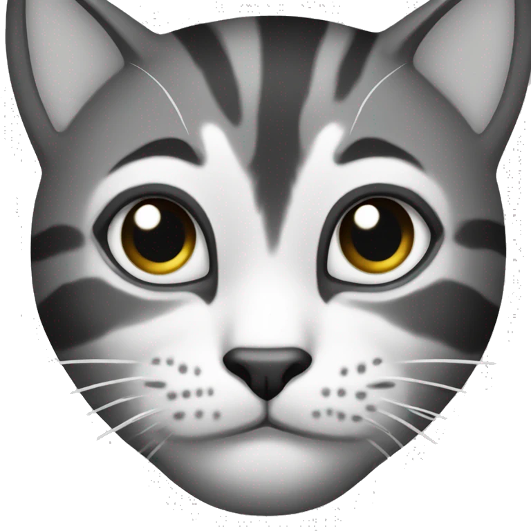 A cat black and white emoji