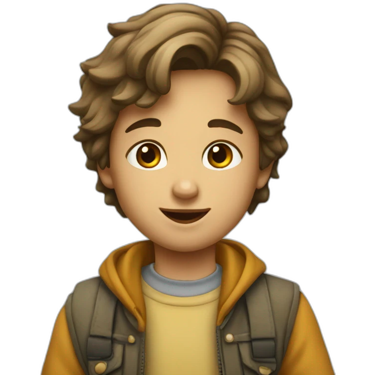 Enfant déguisé en chat emoji