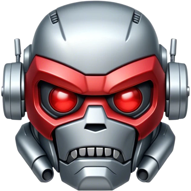 a super angry bot just the head emoji