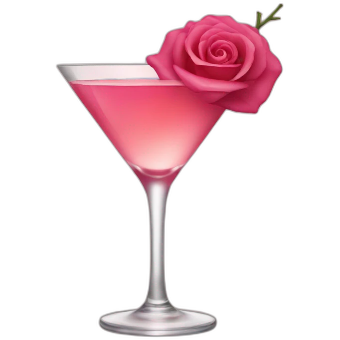 cocktail rose emoji