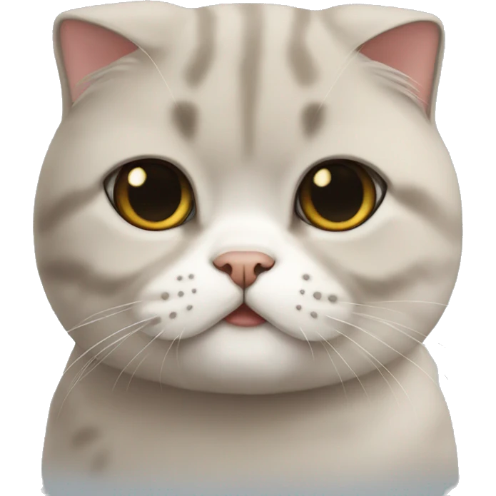 Scottish fold cat emoji