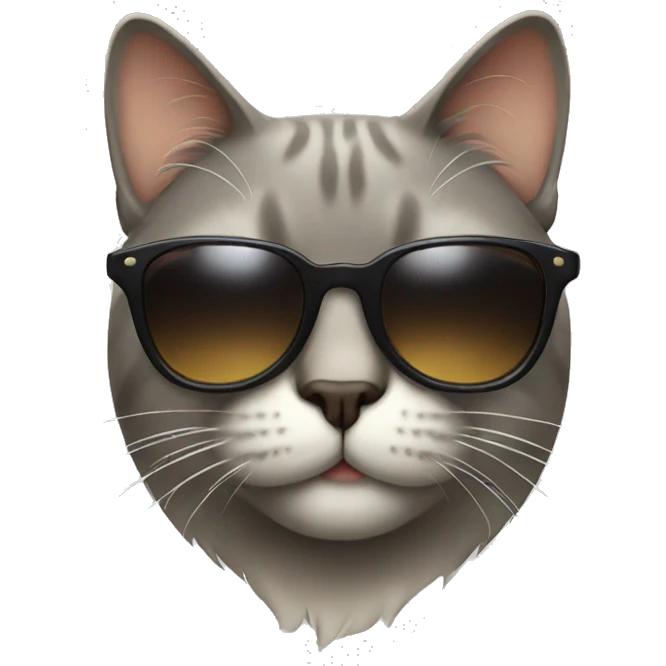 Cat with sunglasses emoji