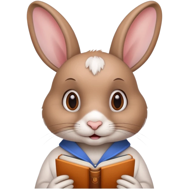 rabbit studying langage emoji