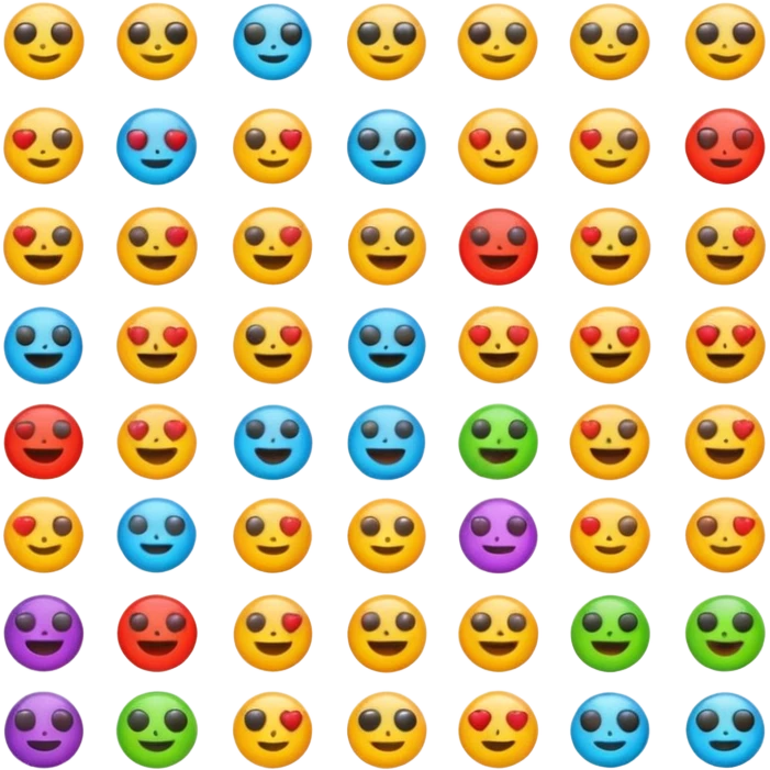 crate me a lot fo different and crazy emojis with no significance please emoji