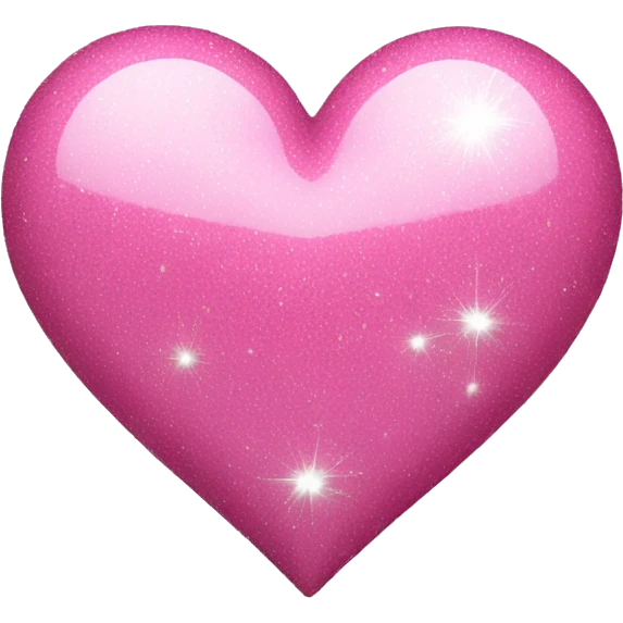 pink heart with silver sparkles emoji
