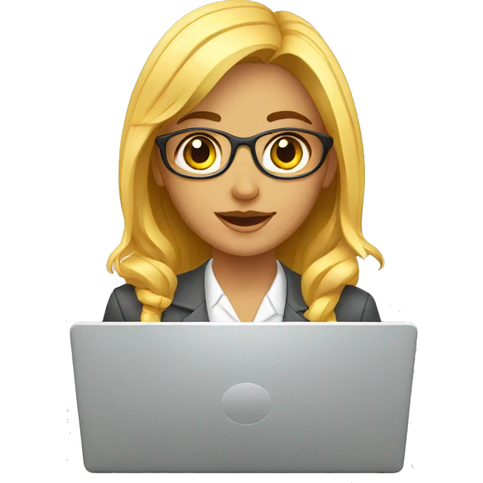 psychologist girl laptop emoji