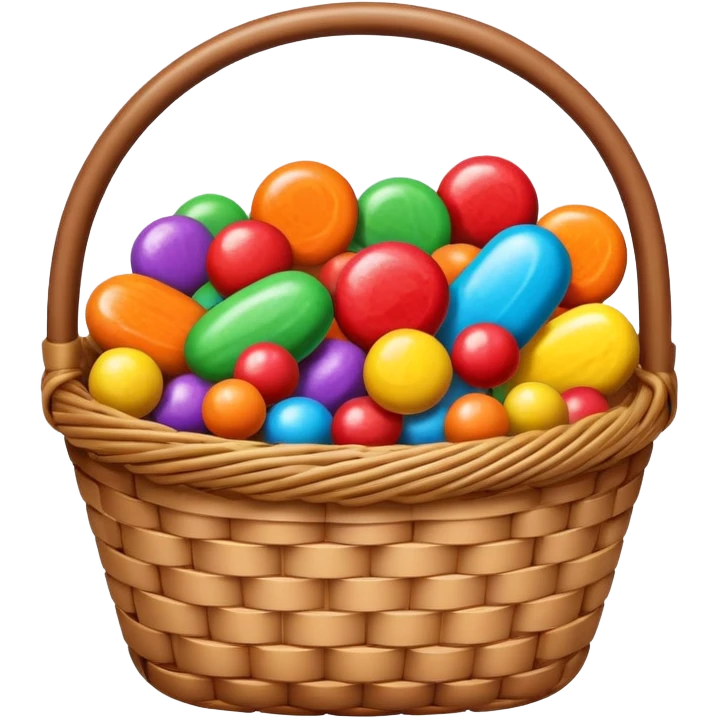 Basket with candy's emoji