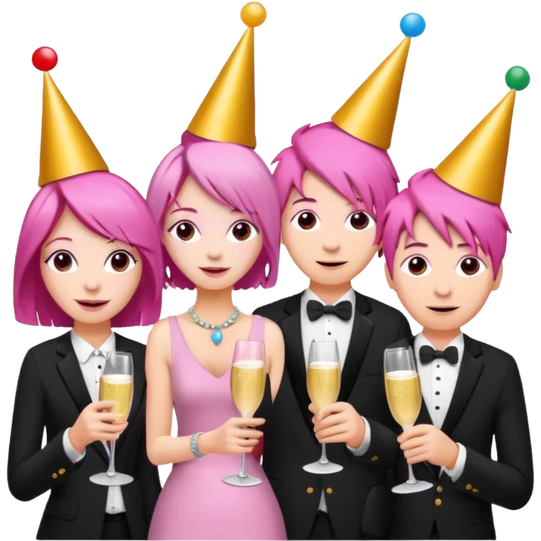 pink haired drink holders emoji